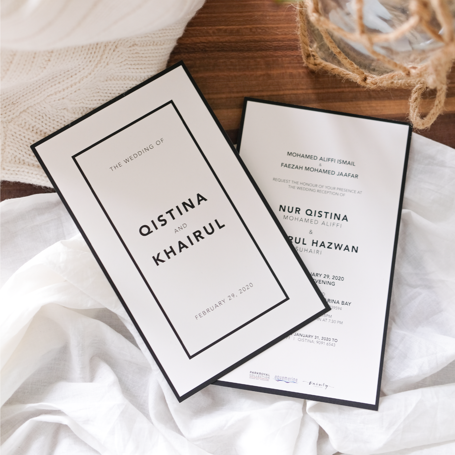 Jo Malone Inspired Wedding Invitations | Affordable Wedding Card SG