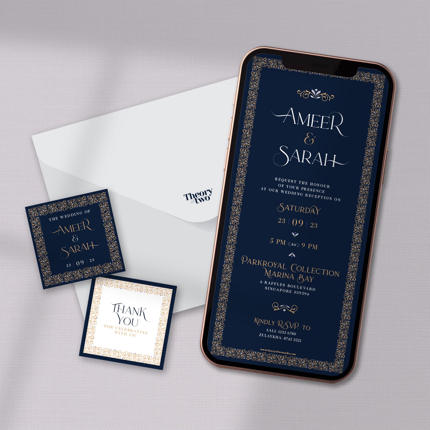 NEW!!! ARABESQUE WEDDING INVITATION