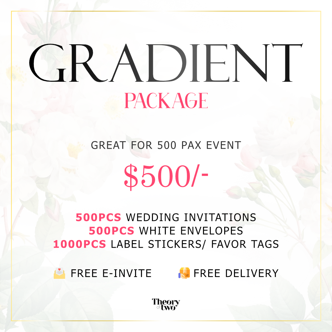 GRADIENT WEDDING INVITATION PACKAGE (GREAT FOR 1000 PAX EVENT)