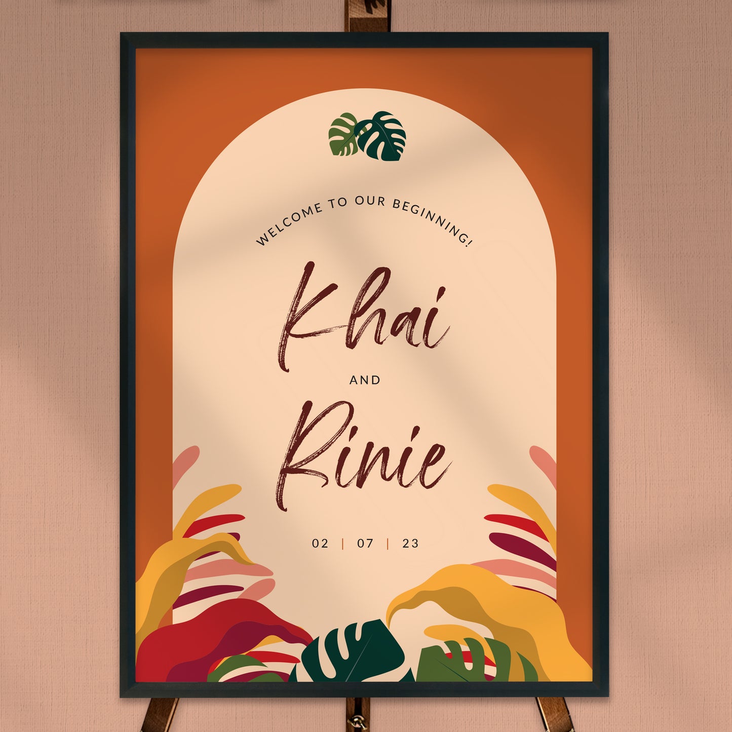 NEW!!! BURNT ORANGE WEDDING WELCOME BOARD