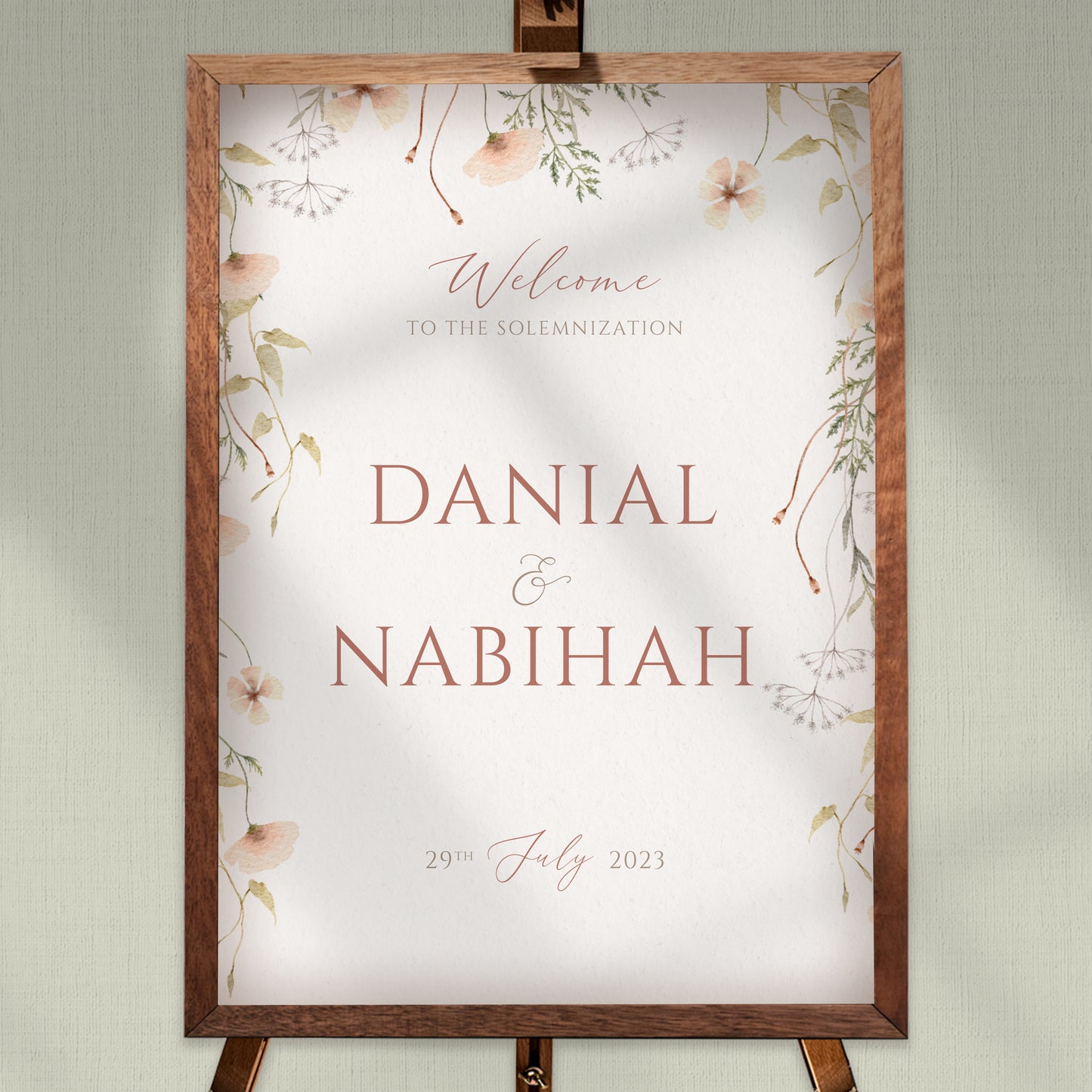 NEW!!! HERBS & WILD FLOWERS WEDDING WELCOME BOARD