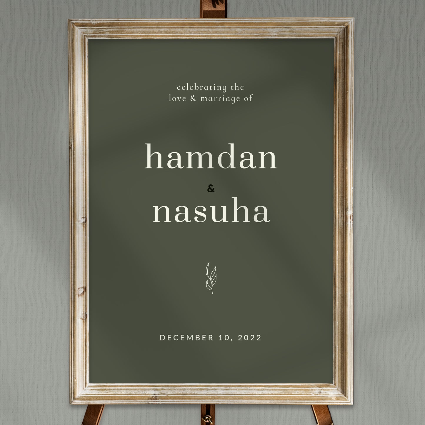 NEW!!! MINIMALIST FOREST GREEN WEDDING WELCOME BOARD