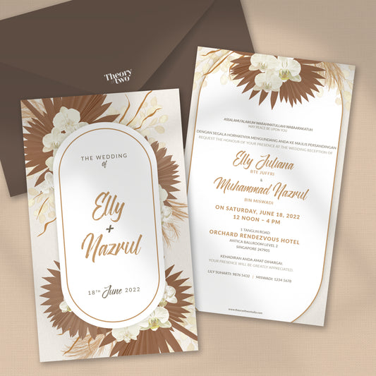 ROMANTIC PAMPAS WEDDING INVITATION