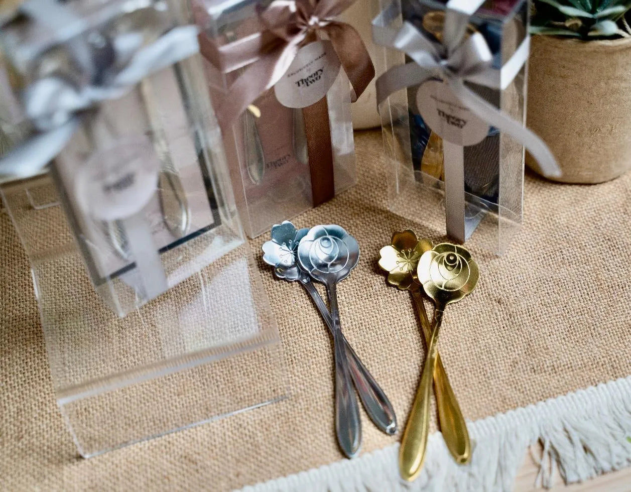 SAKURA TEASPOON SET OF TWO IN ELEGANT PVC BOX