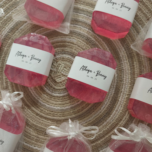 SCENTED GEM SOAP WITH PERSONALIZED SLEEVE