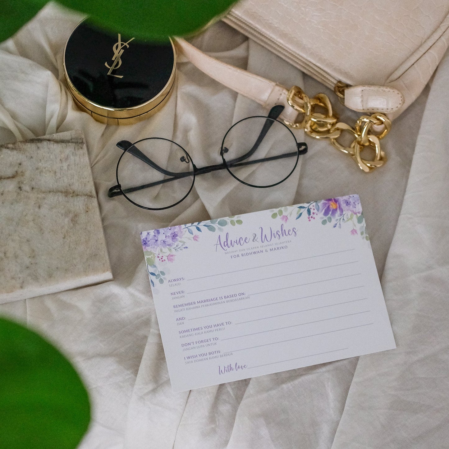 Personalised Wedding Advice Cards For Bride And Groom | Singapore Wedding Card