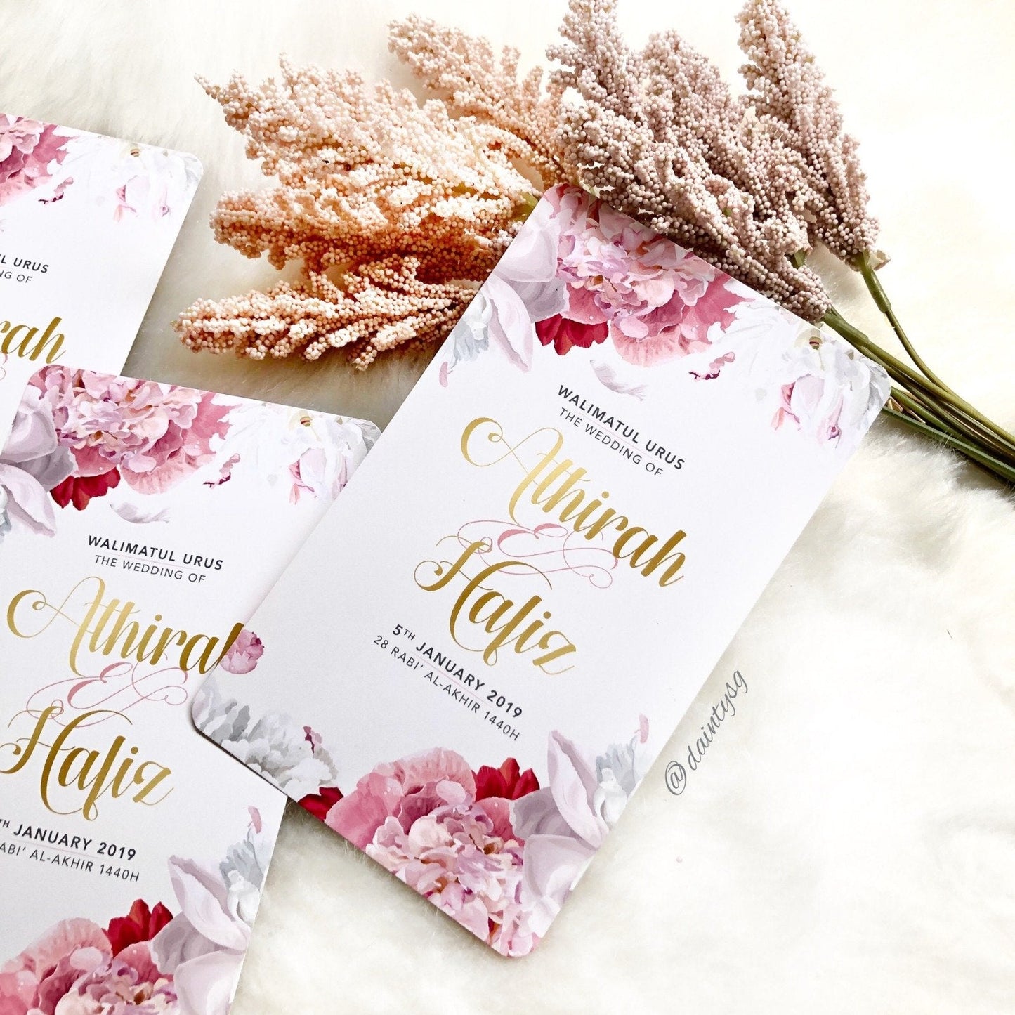 Pink And White Peony Wedding Invitations | SG Wedding Invitations