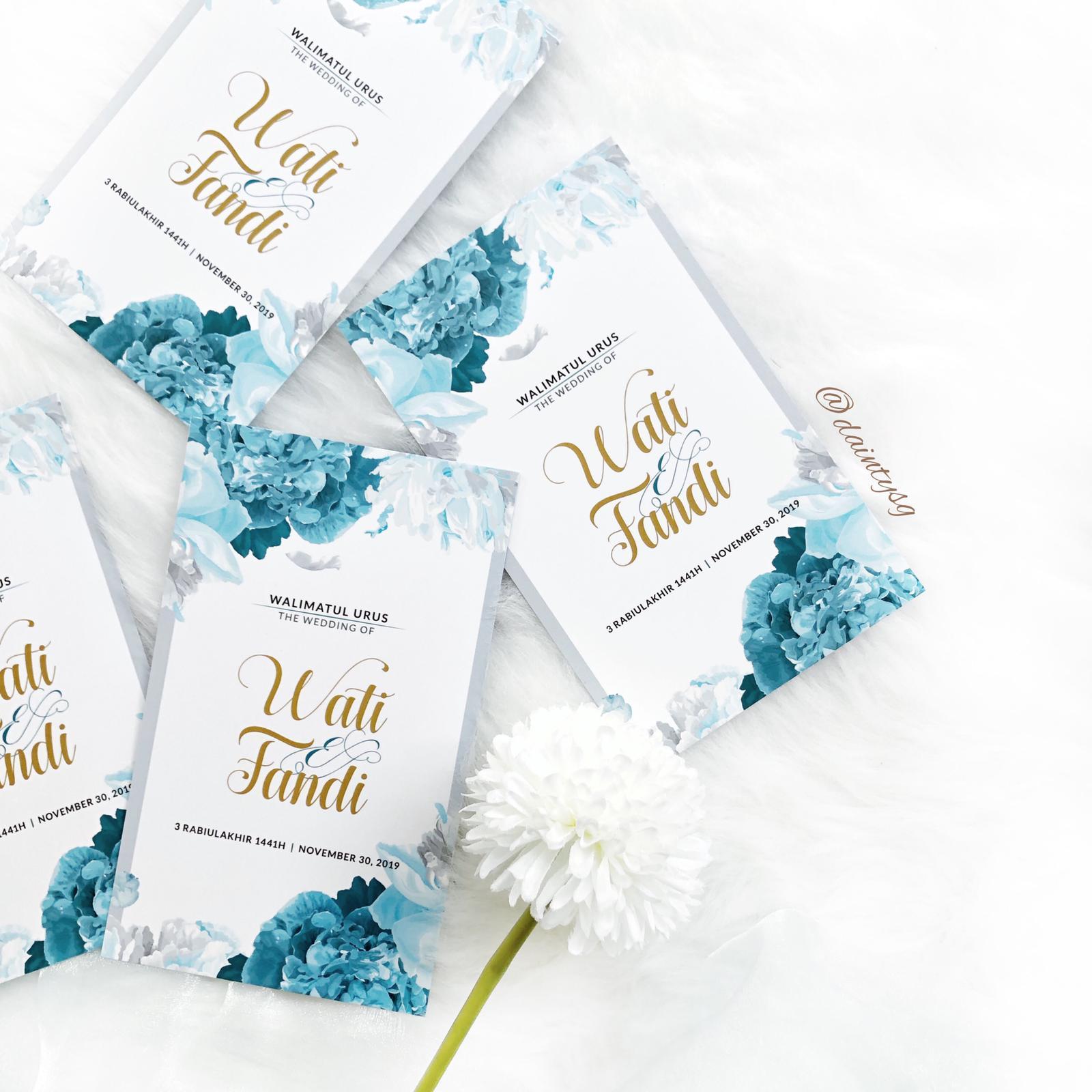 Blue Peony Wedding Invitations | SG Modern Wedding Invitations