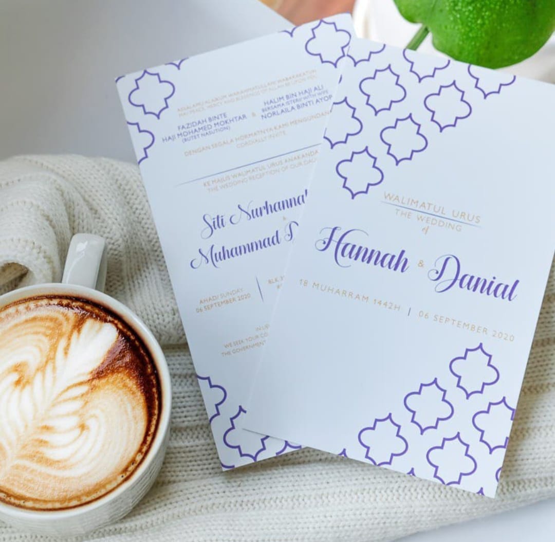 Lilac Moroccan Wedding Invitations | Singapore Wedding Invites