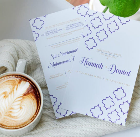 Lilac Moroccan Wedding Invitations | Singapore Wedding Invites
