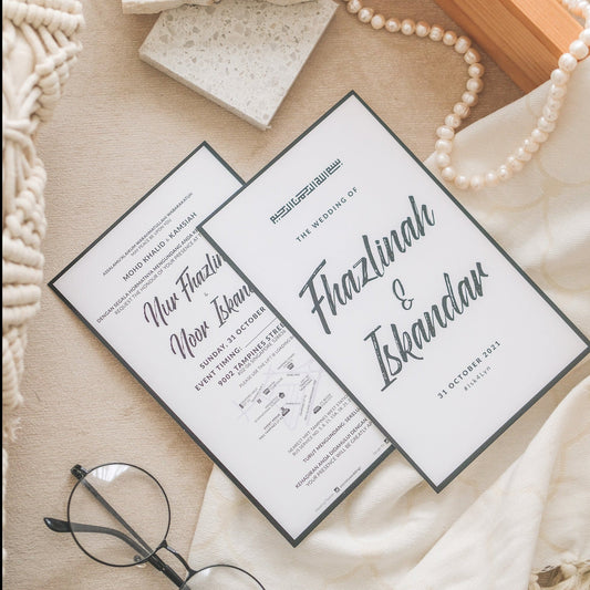 Classic Black And White Wedding Invitations | Kad Kahwin Singapore