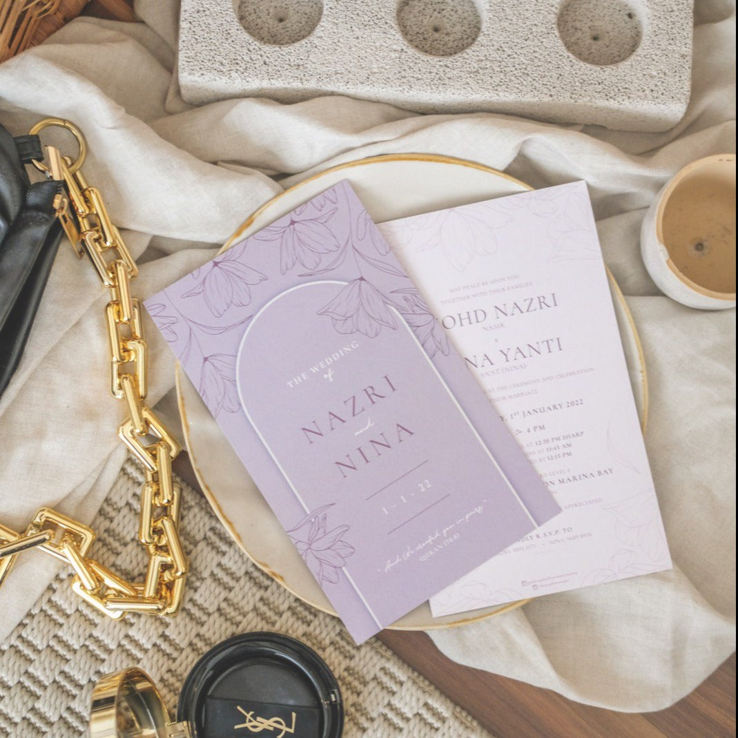 Bloom Series Hand Illustrated Floral Wedding Invitations Suite | Singapore Wedding Card