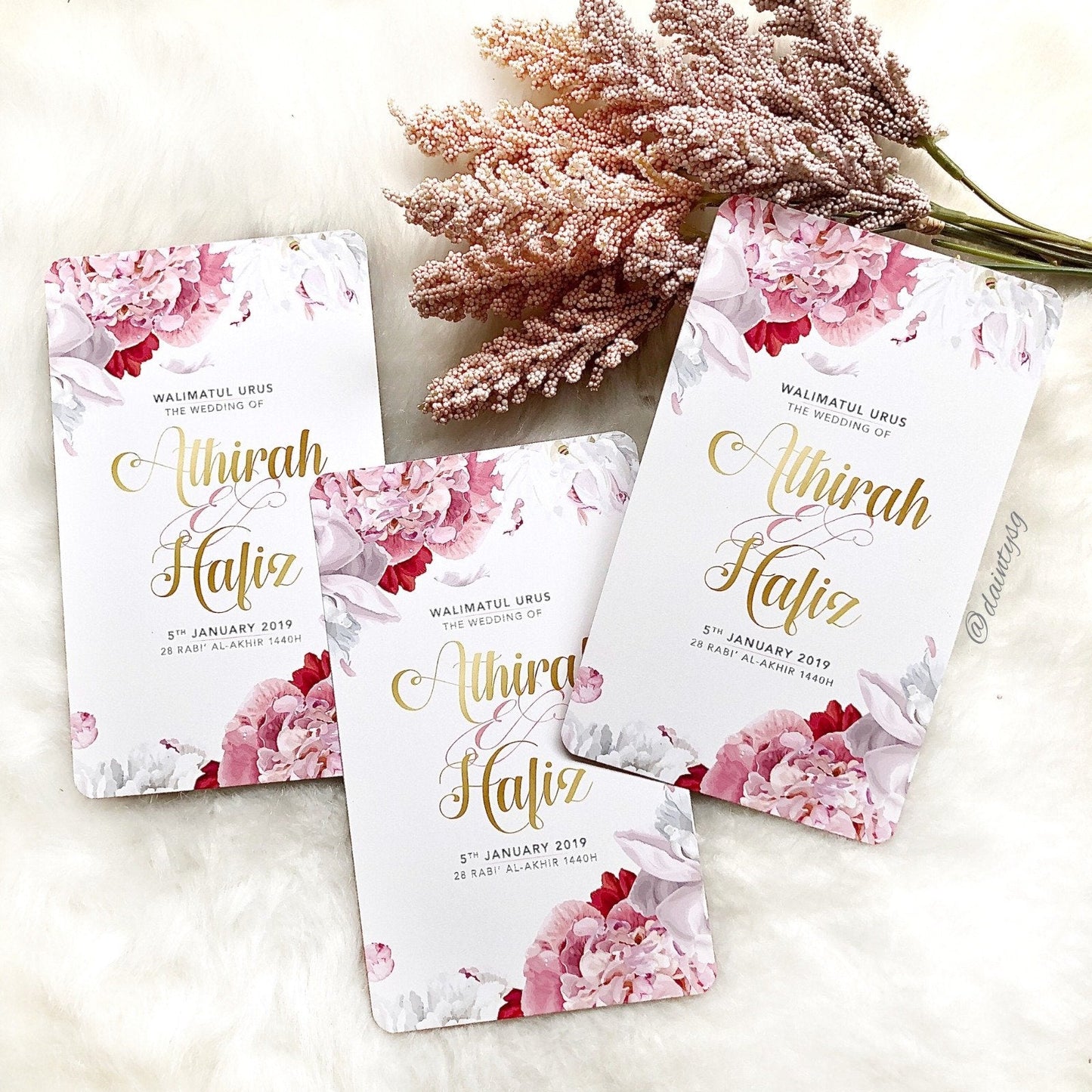 Pink And White Peony Wedding Invitations | SG Wedding Invitations