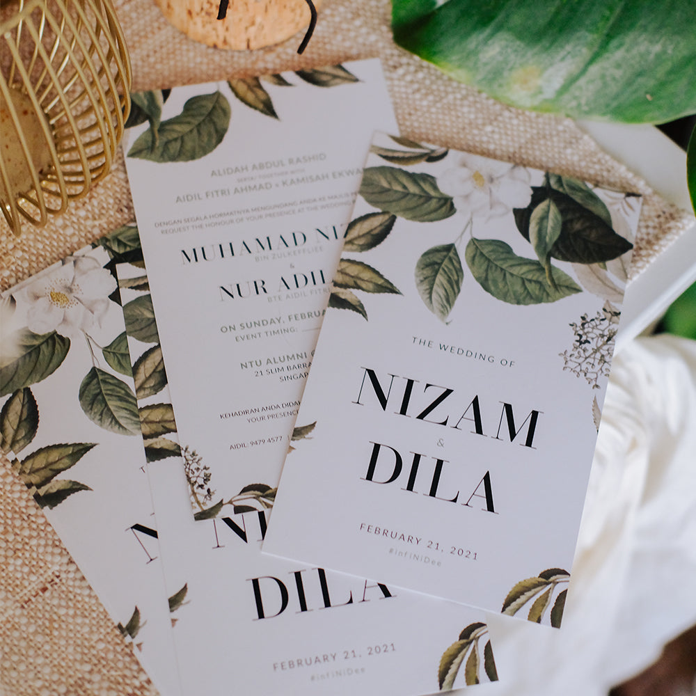 Gorgeous Eustoma Modern Wedding Invitations | Singapore Wedding Card