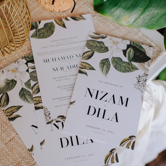 Gorgeous Eustoma Modern Wedding Invitations | Singapore Wedding Card