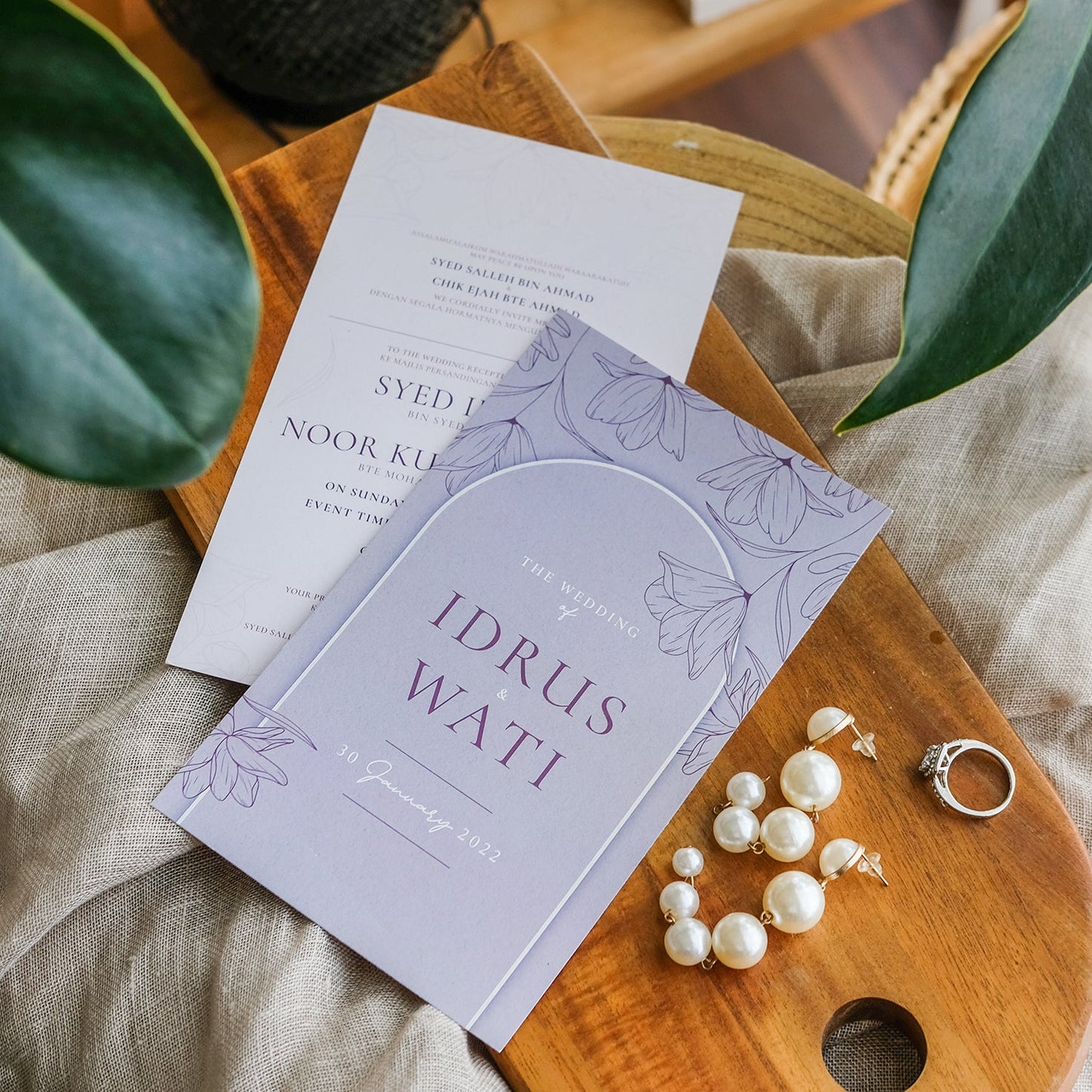 Bloom Series Hand Illustrated Floral Wedding Invitations Suite | Singapore Wedding Card