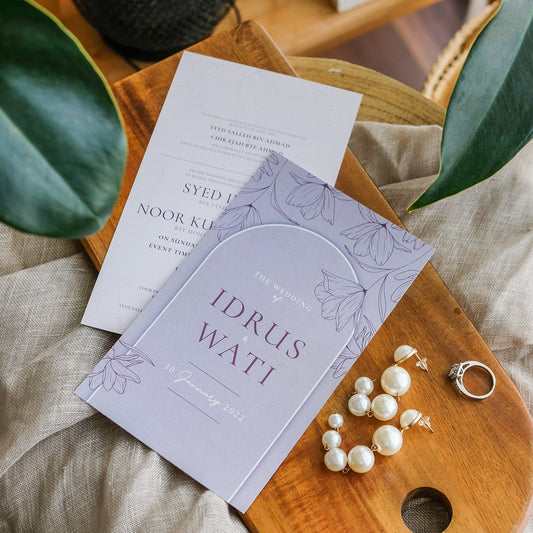 Bloom Series Hand Illustrated Floral Wedding Invitations Suite | Singapore Wedding Card