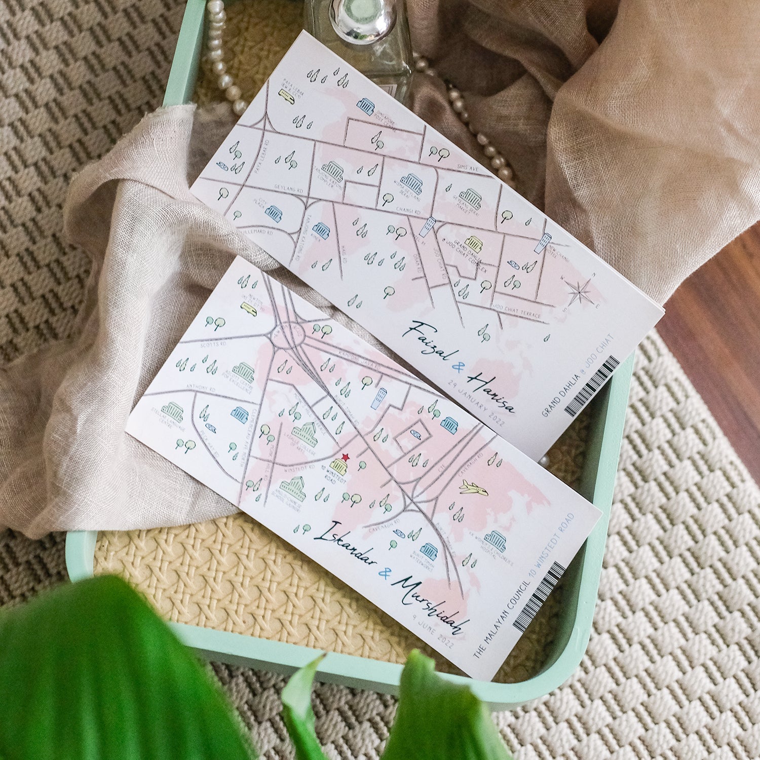 Boarding Pass Wedding Invitations | Wedding Cards SG | Kad Kahwin SG