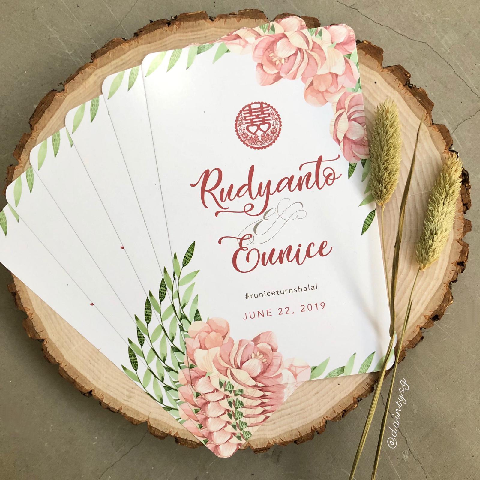 Soft Pink Floral Wedding Invitations  | SG Modern Wedding Invitations
