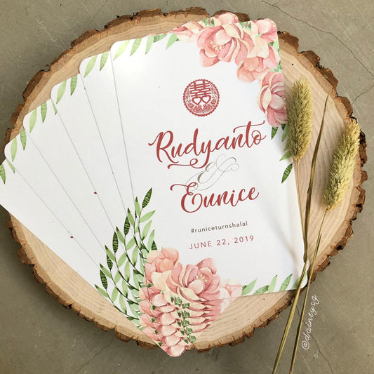 Soft Pink Floral Wedding Invitations  | SG Modern Wedding Invitations