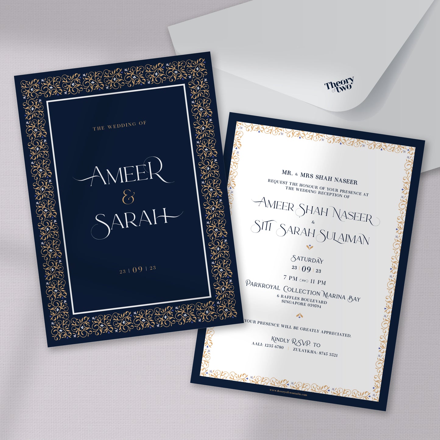 NEW!!! ARABESQUE WEDDING INVITATION