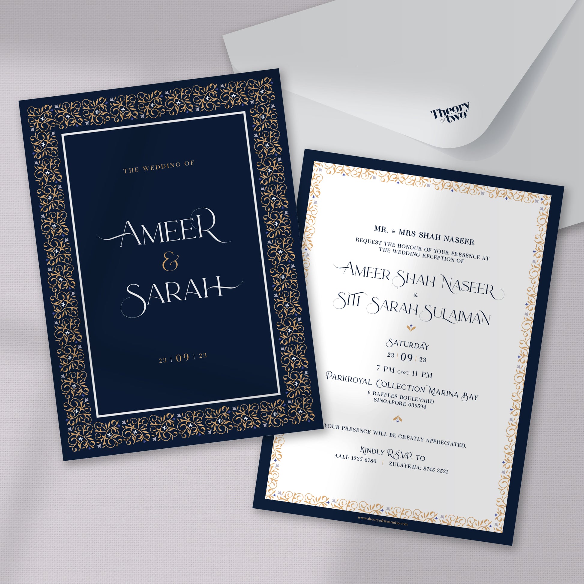 NEW!!! ARABESQUE WEDDING INVITATION