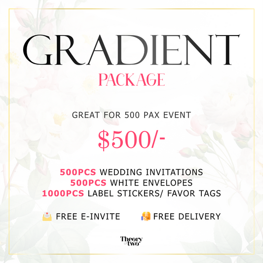GRADIENT WEDDING INVITATION PACKAGE (GREAT FOR 1000 PAX EVENT)