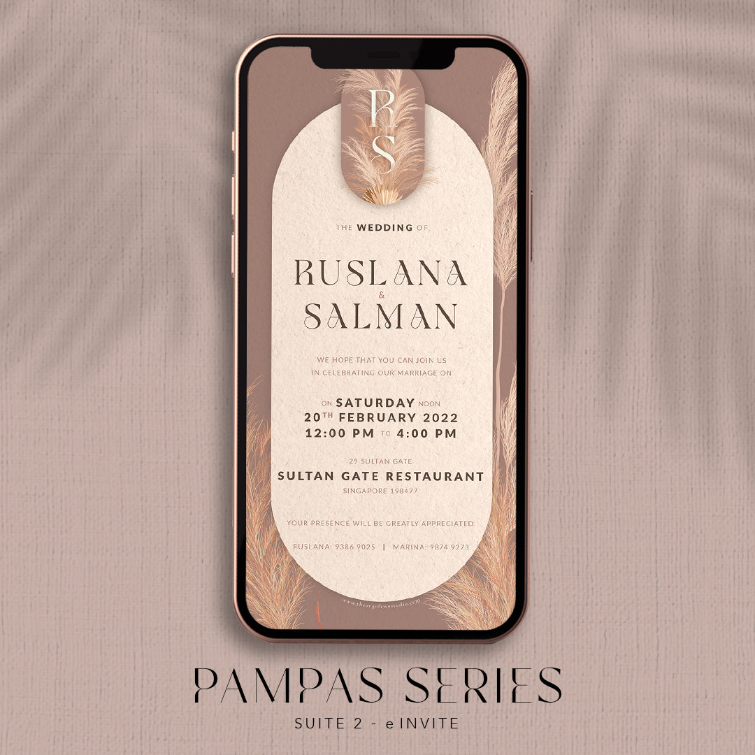 BROWN HUES BOHEMIAN WEDDING DIGITAL E-INVITE