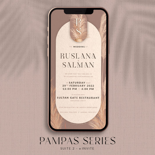 BROWN HUES BOHEMIAN WEDDING DIGITAL E-INVITE