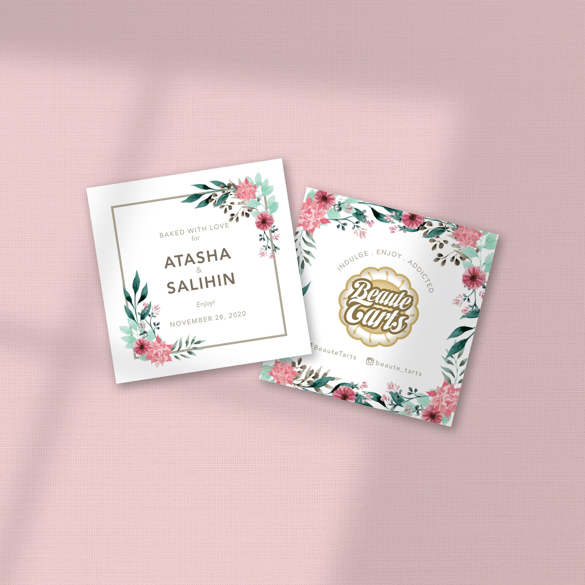 EUCALYPTUS FRAME WEDDING FAVOR STICKER/ TAG 