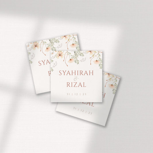 HERBS & WILD FLOWERS FAVOR STICKER/ TAG 