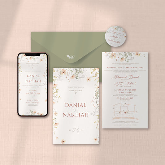 NEW!!! HERBS & WILD FLOWERS WEDDING INVITATION