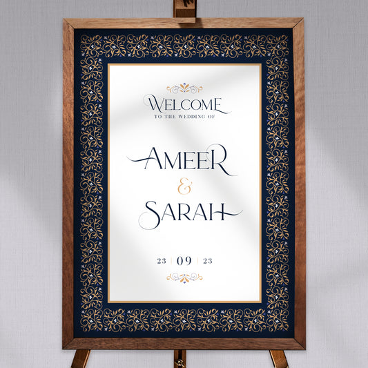 NEW!!! ARABESQUE WEDDING WELCOME BOARD