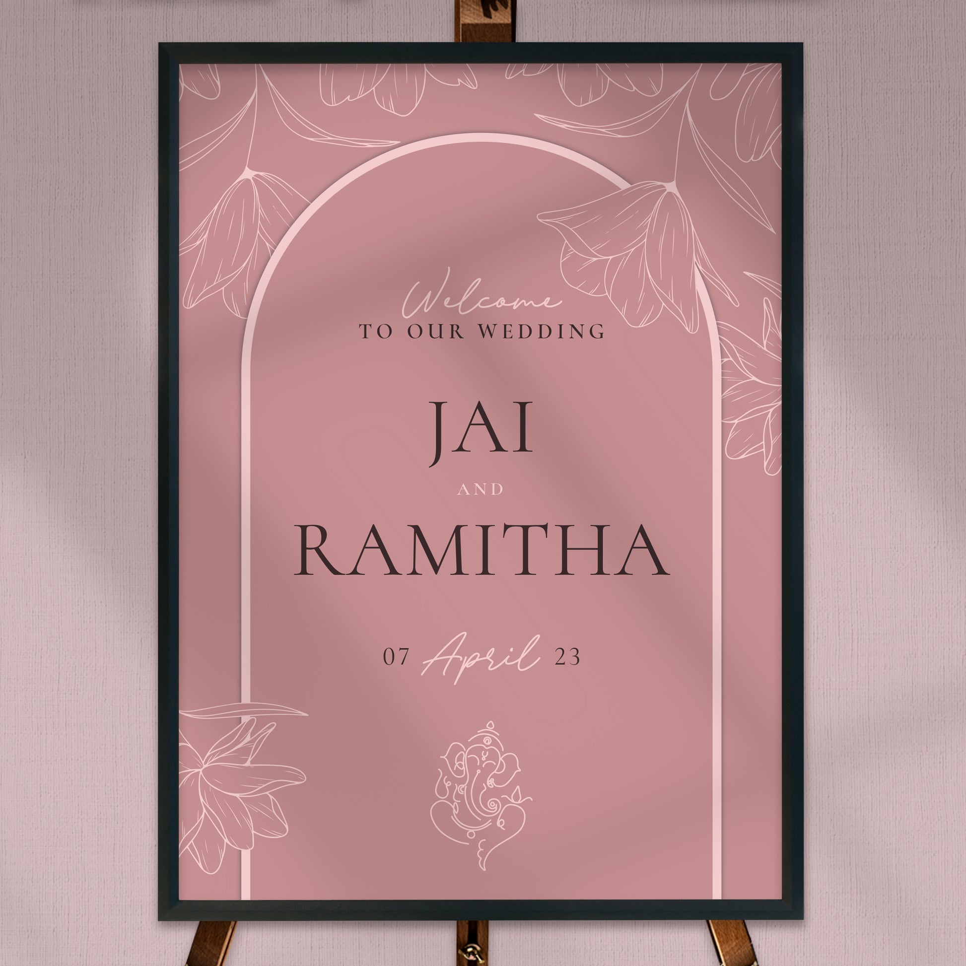 NEW!!! BLUSH FLORAL WEDDING WELCOME BOARD