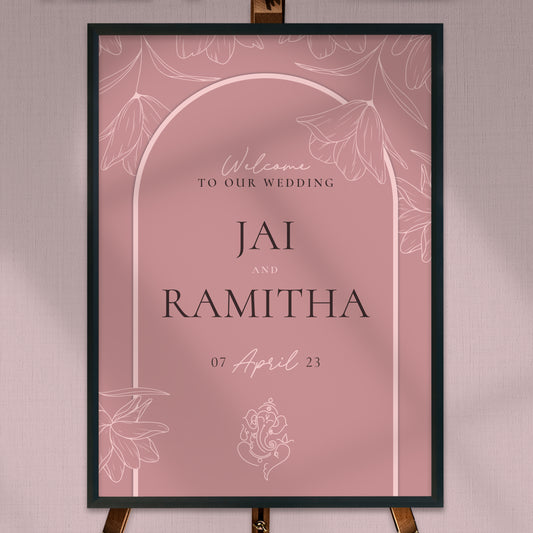 NEW!!! BLUSH FLORAL WEDDING WELCOME BOARD