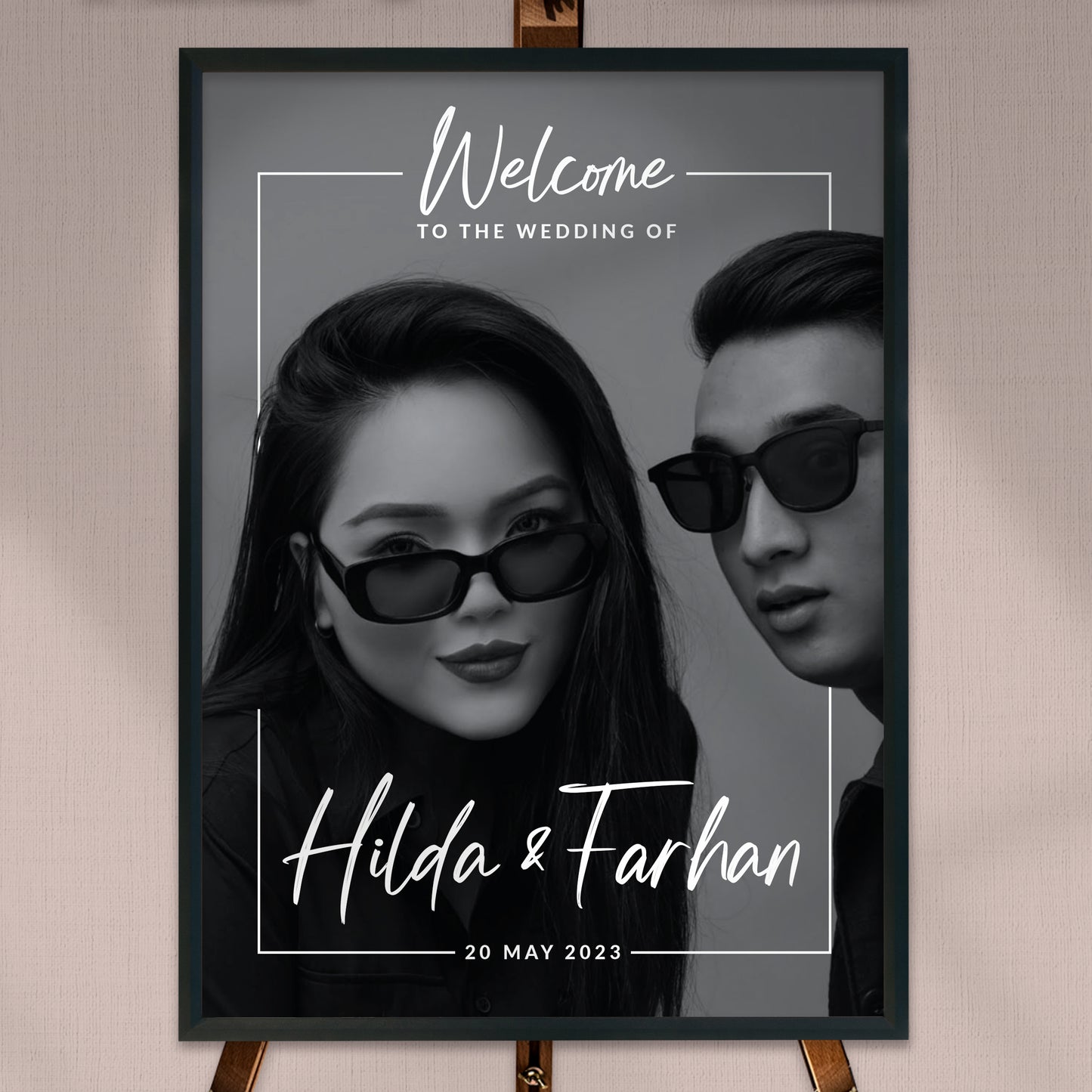 NEW!!! COUPLE PICTURE WEDDING WELCOME BOARD