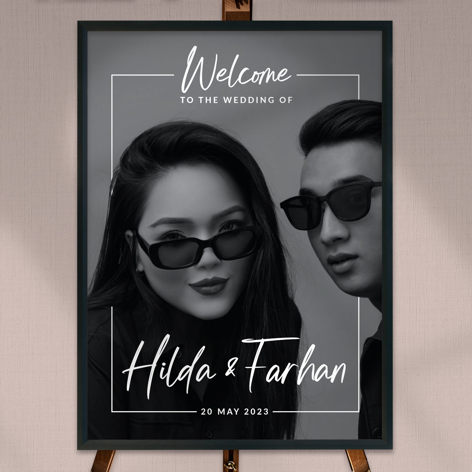 NEW!!! COUPLE PICTURE WEDDING WELCOME BOARD