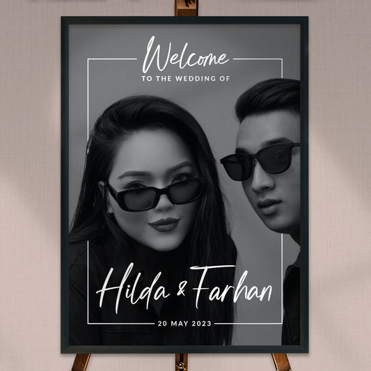 NEW!!! COUPLE PICTURE WEDDING WELCOME BOARD