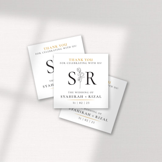 PETITE FLEUR FAVOR STICKER/ TAG 