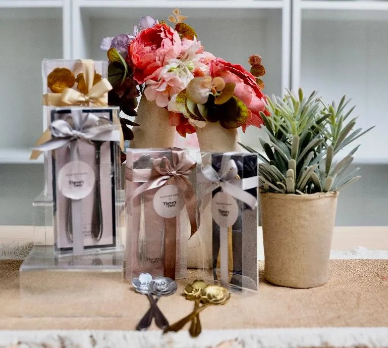 SAKURA TEASPOON SET OF TWO IN ELEGANT PVC BOX