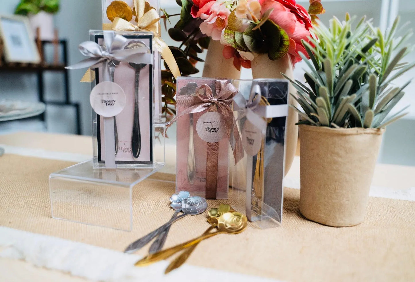 SAKURA TEASPOON SET OF TWO IN ELEGANT PVC BOX