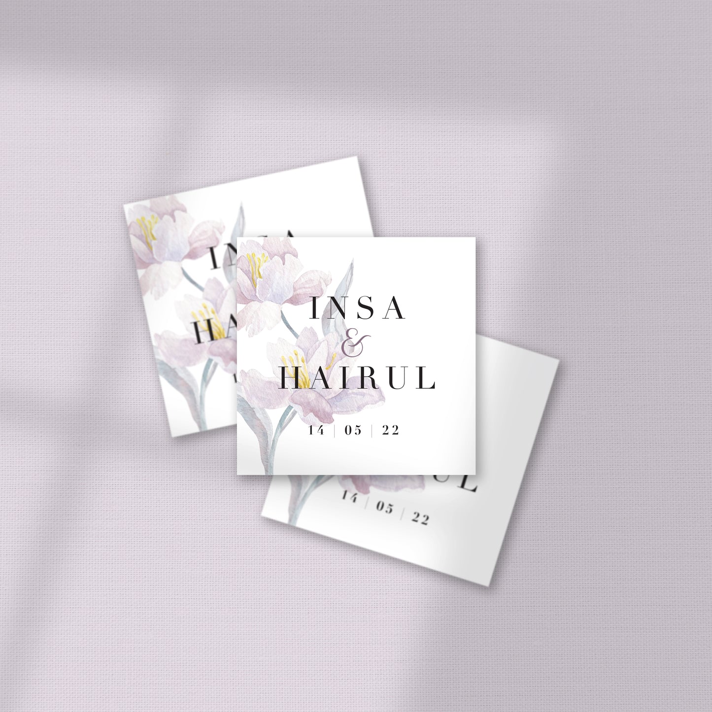 WHITE GARDEN WEDDING FAVOR STICKER/ TAG 