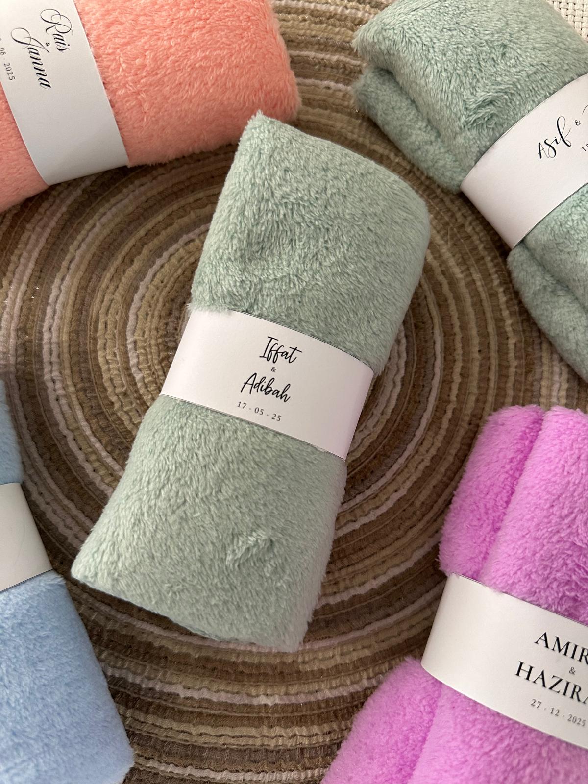 MICROFIBER TOWEL (30CM X 60CM) WITH PERSONALIZED SLEEVE