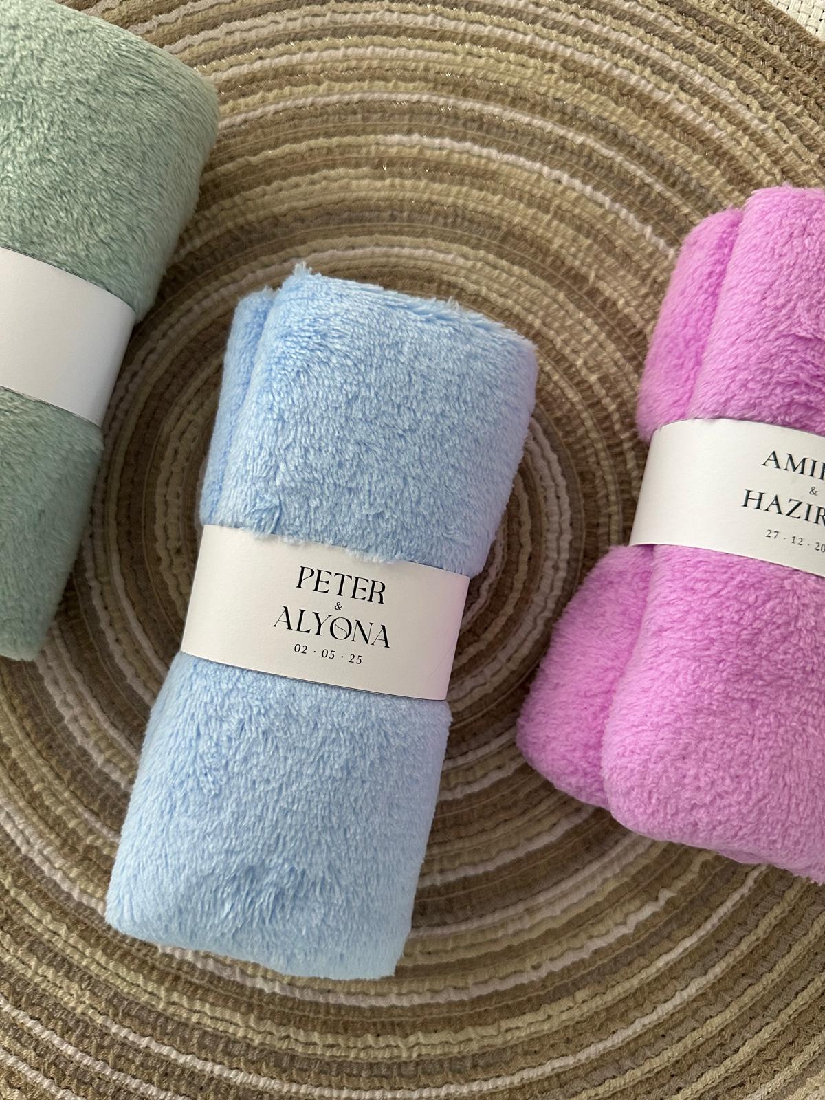 MICROFIBER TOWEL (30CM X 60CM) WITH PERSONALIZED SLEEVE