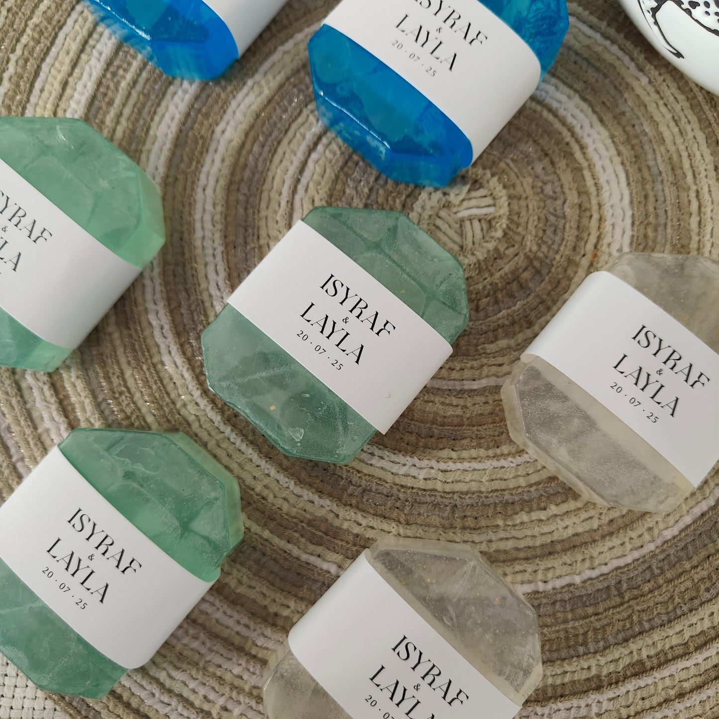 SCENTED GEM SOAP WITH PERSONALIZED SLEEVE