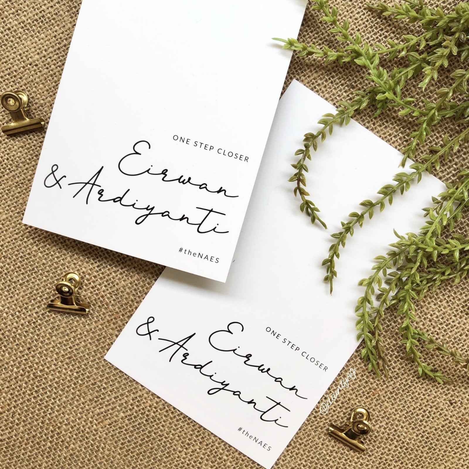 Modern Minimal White Wedding Invitations | Kad Kahwin SG