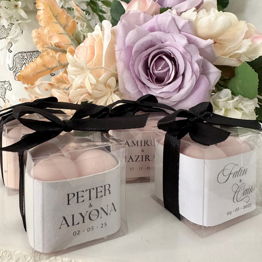 SCENTED BUBBLE CANDLE WITH PERSONALIZED SLEEVE + PVC BOX