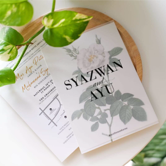 GORGEOUS TRANSPARENT EUSTOMA VELLUM WEDDING INVITATION SUITE