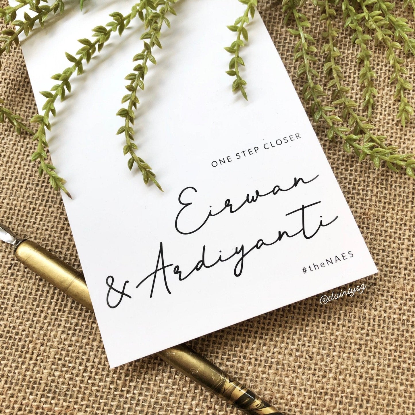 Modern Minimal White Wedding Invitations | Kad Kahwin SG