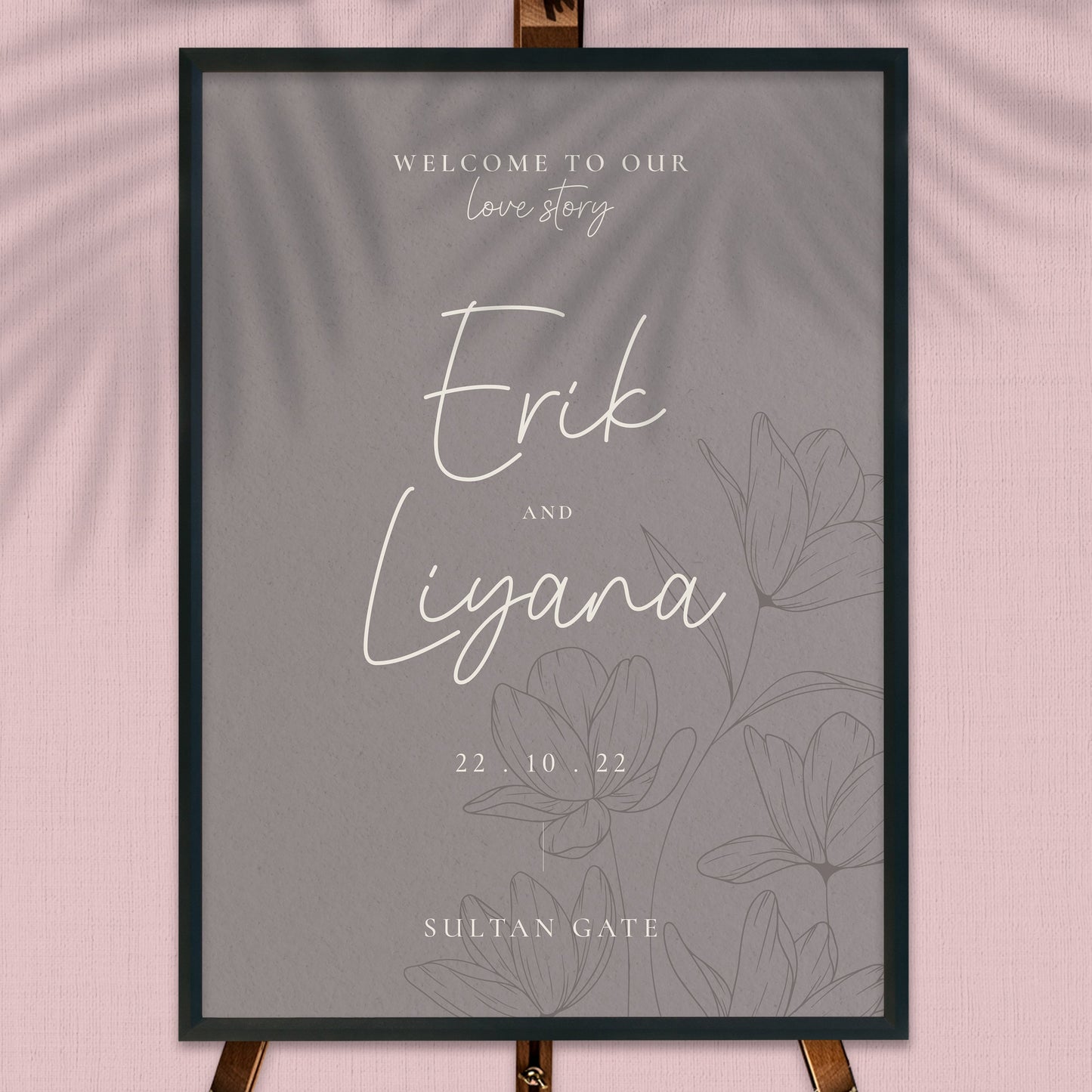 Welcome To Our Love Story Wedding Welcome Board Sign